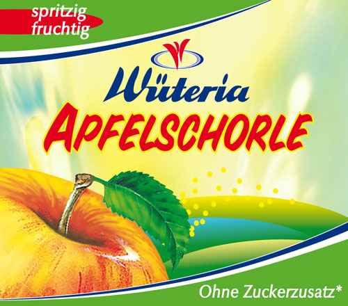 Wüteria Mineralwasser Apfelschorle