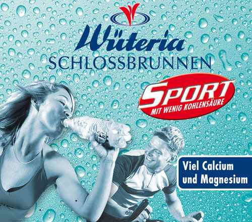 Wüteria Mineralwasser Schlossbrunnen Sport