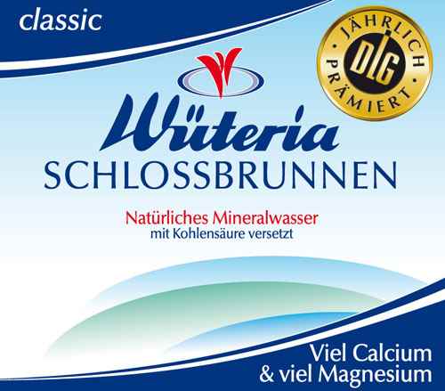 Wüteria Mineralwasser Schlossbrunnen Classic