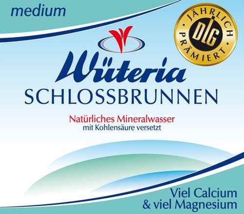 Wüteria Mineralwasser Schlossbrunnen Medium