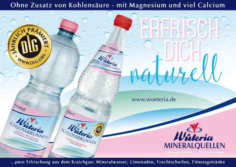 Wüteria Schlossbrunnen naturell - Mineralwasser ohne Kohlensäure